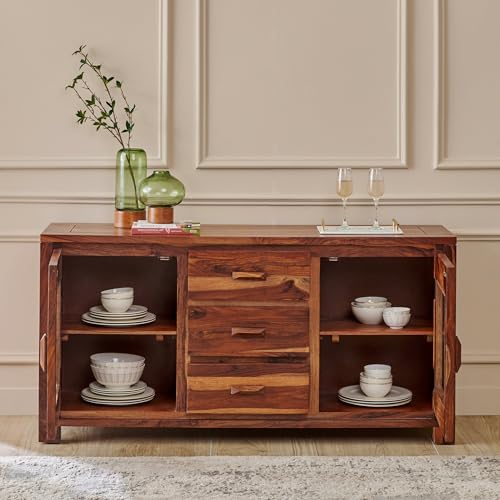 Image of Home Centre | Adana | Sideboard | Sheesham Wood | Crockery Units | Brown | 1 Year Warranty