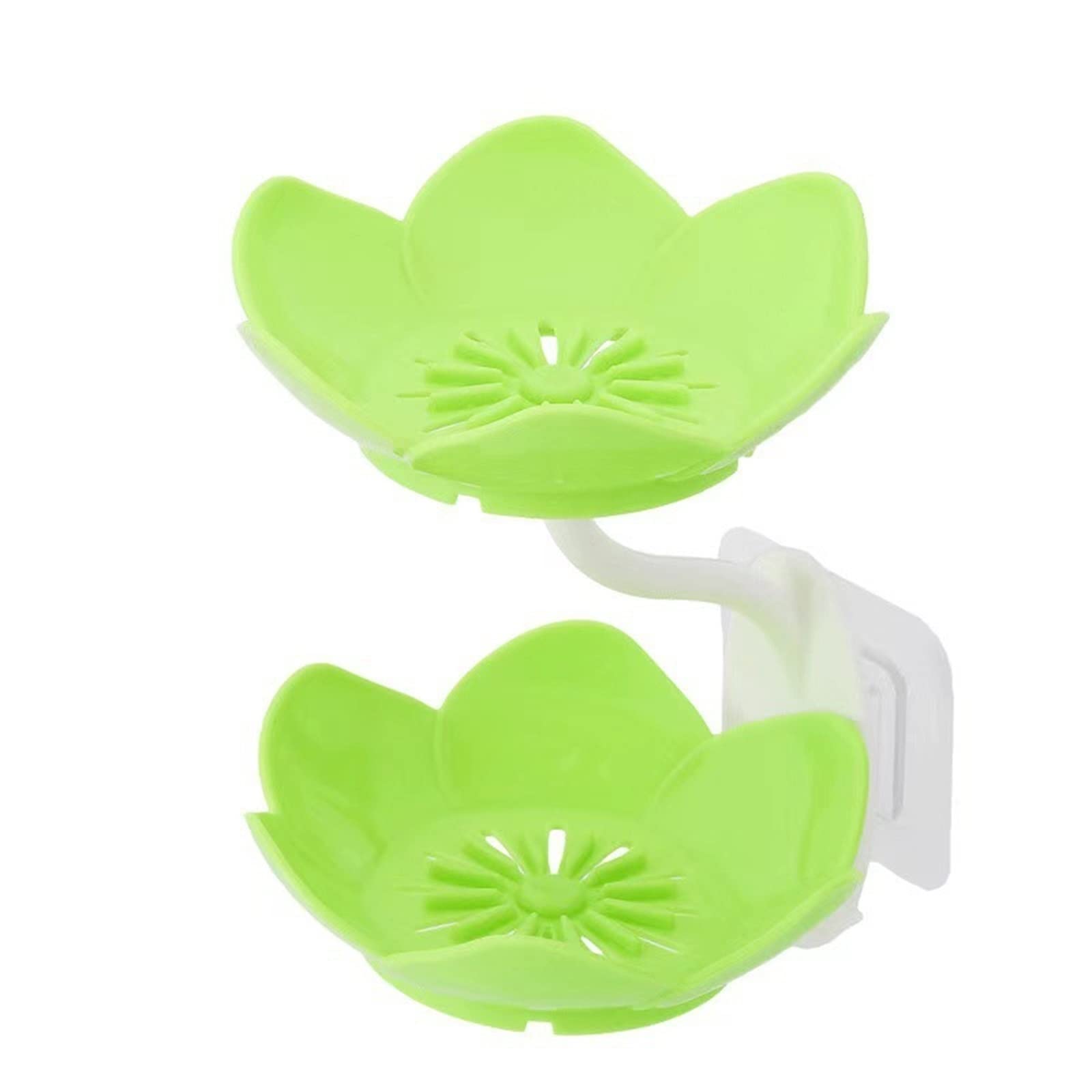 JINGYAN Soap Dishes Soap Dish Holder Stick Wall Mounted Bathroom Drain(Green)