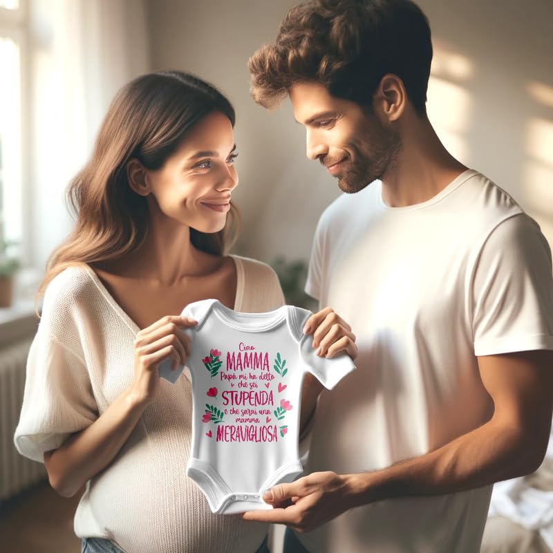 Corredino Neonato Body neonata cotone senza maniche frase gioia di mamma 0 mesi