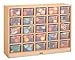 Jonti-Craft MapleWave 0425JC011 25 Cubbie-Tray Mobile Storage Without Bins