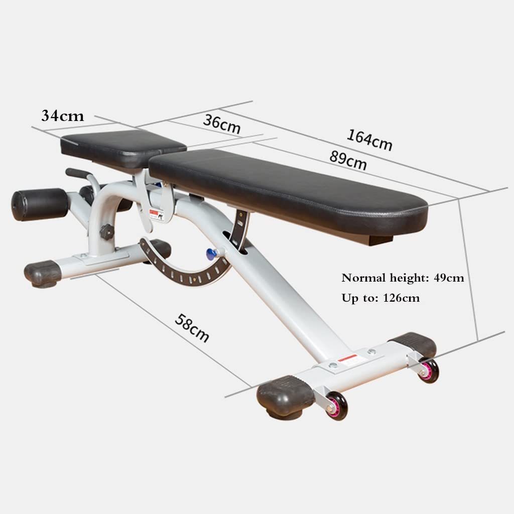 Chaise de Fitness Professionnelle réglable Banc de Presse Multifonctionnel pour la Maison et Le Commerce Banc de Musculation pour abdominaux et abdominaux
