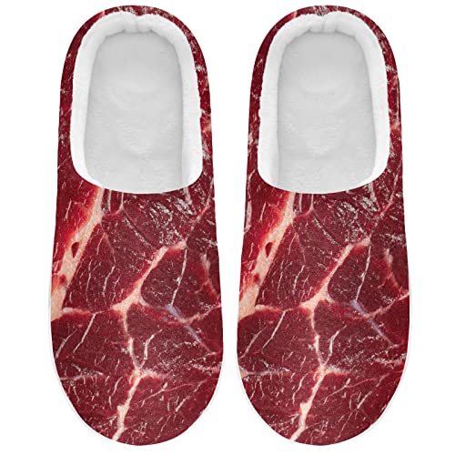 Unisex Memory Foam House Slippers Non-Skid Soft Warm Sole Coral Fleece Slip-on Closed Toe Hand Free Shoes for Bedroom Travel 6-17 - Main Image