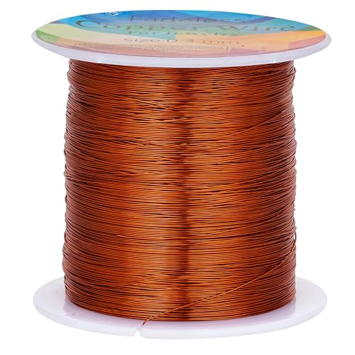 Tarnish Resistant Copper Wires 28 Gauge/0.3mm, 328 Feet, Red Coffee