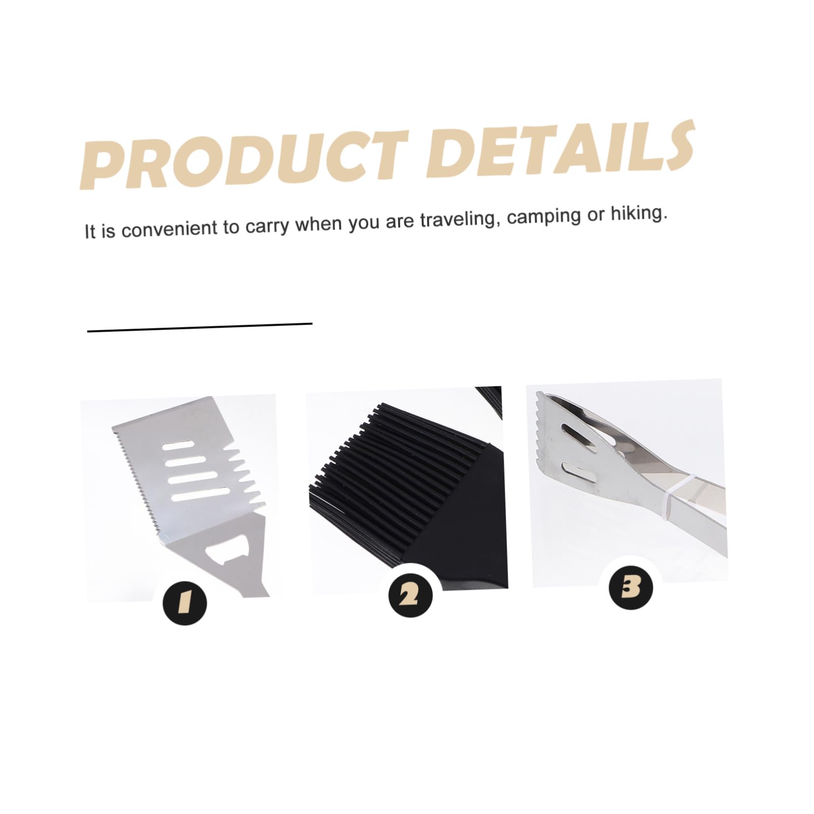 Kisangel Strumenti Barbecue in Acciaio Inox Per Grigliata Esterna Kit Utensili Barbecue Borsa Di Stoccaggio Per Picnic Campeggio e Feste All Aperto Nero