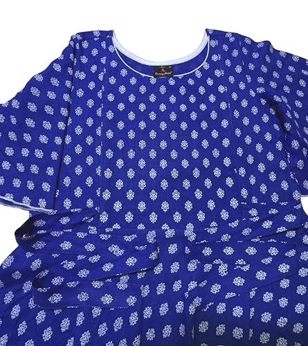 Image of DUMMY SHAPE Feeding Kurtis for Women Cotton Blend | Floral Pregnancy Flare Kurta with Dual Nursing Zippers to Pre & Post Partum | Maternity Dresses | Gifts for Pregnant Woman