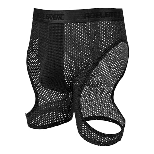 Evankin Mens Sexy Underwear Boxer Briefs Ice Silk Hollow Underpants Long Breathable Lingerie Elastic Sports Short Pants