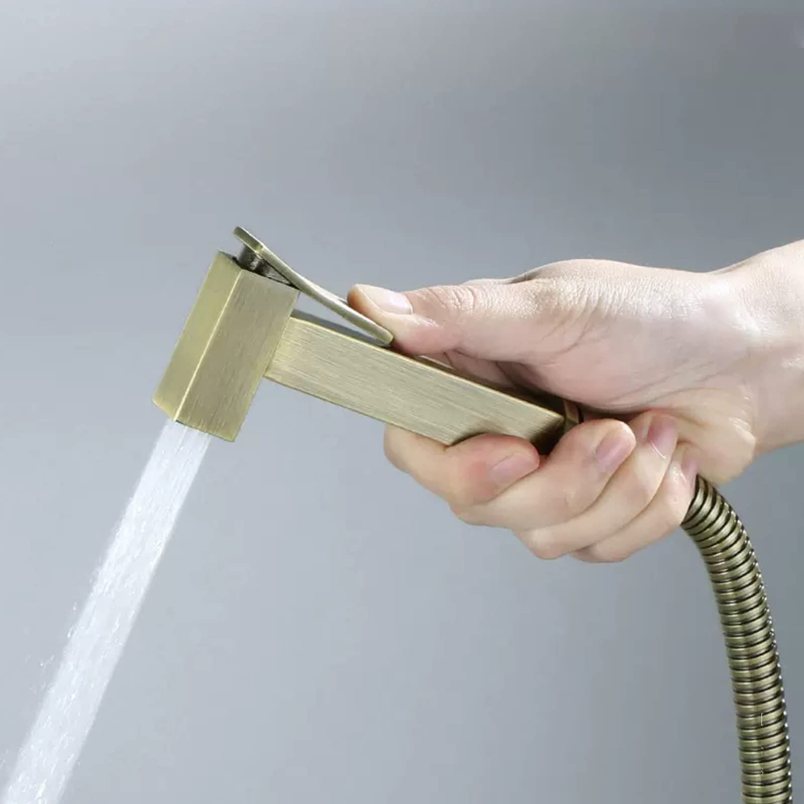 Bidet-Sprüher für die Toilette mit an der Wand montiertem Sprühset aus Messing für Baby-Stoffwindeln und 59-Zoll-Schlauch für die Intimwäsche, bronzefarbener Hand-Bidet-Sprühaufsat