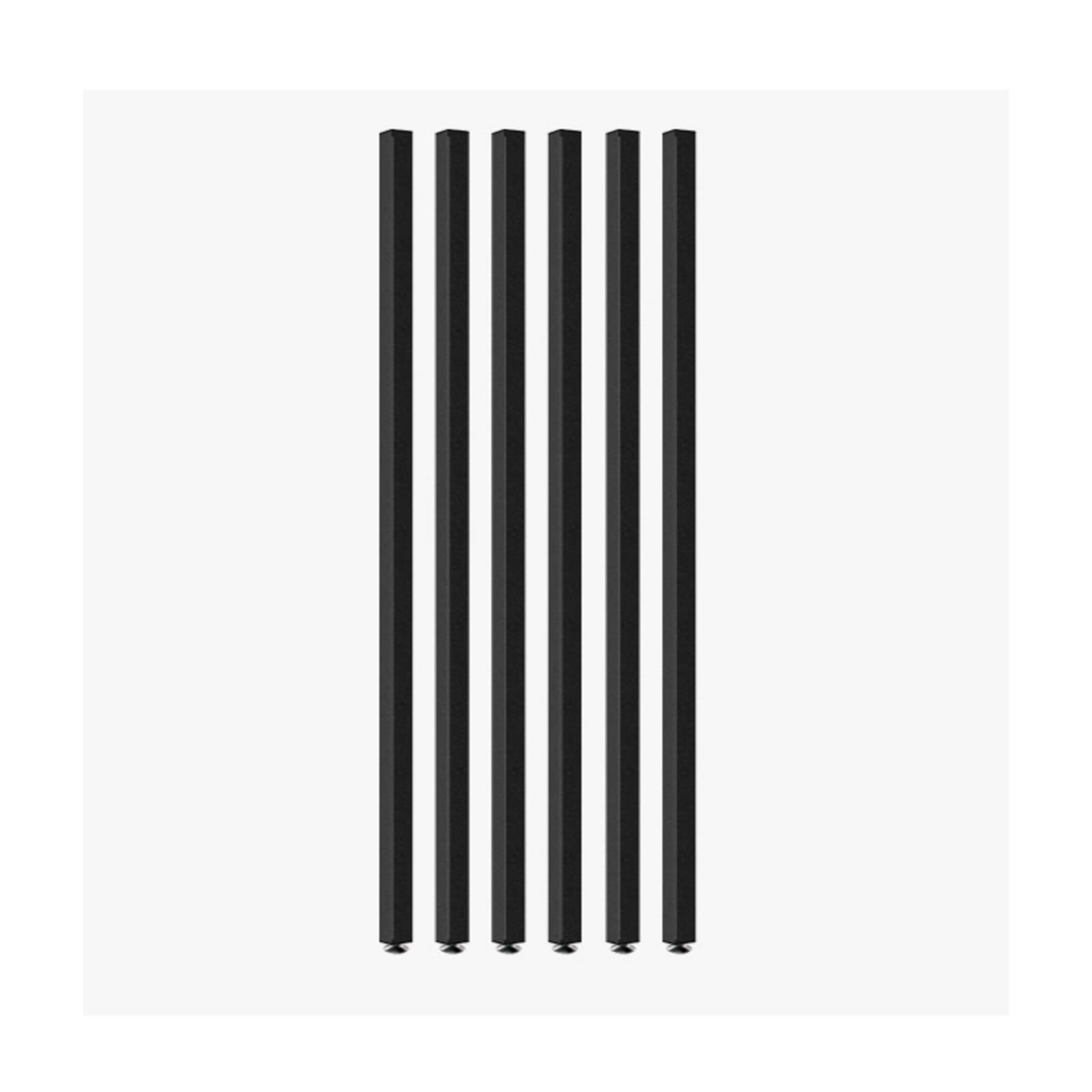 Floor to Ceiling Wall Post Partitions Screens， Modern Room Divider 6-Pack With Adjustable Foot Aluminum Slat Height 100-240cm(6root,105cm/41.3in/3.44ft)