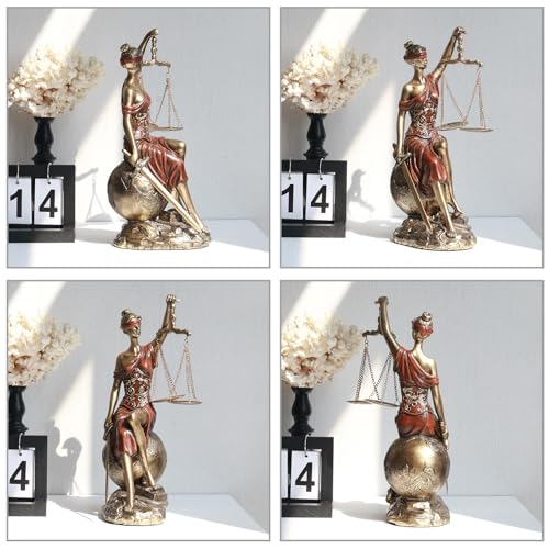 Estatua Themis Diosa Romana de Justicia en Resina 14" miniatura 3