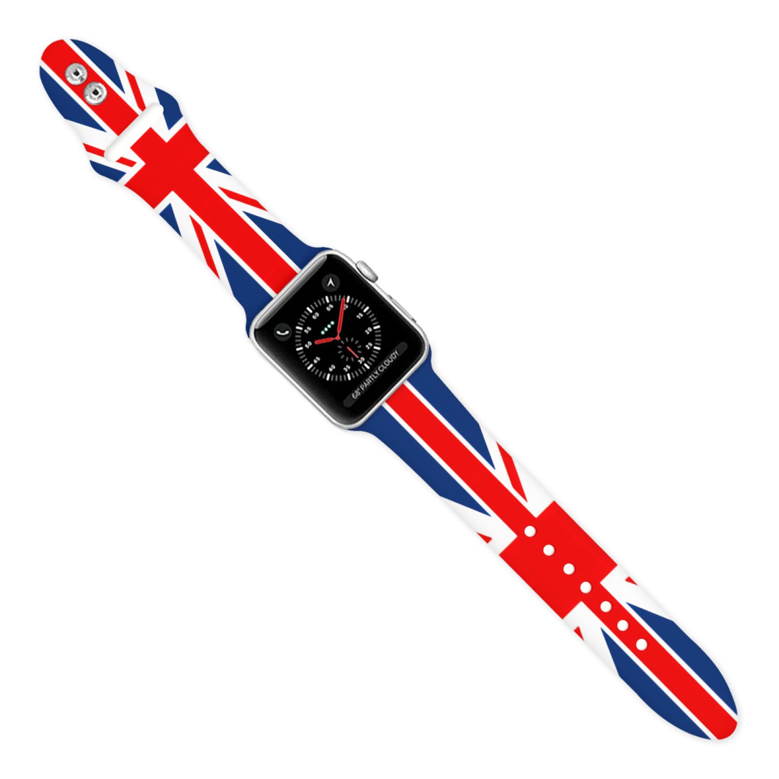 GERCASEUk British Flag Original Printed Patterned Apple Watch - Soft & Durable Silicone Apple Watch Band Easy to Install Smartwatch Bands Widely Compatible with Apple Watch SE and Series 7 6 5 4 3 2 1