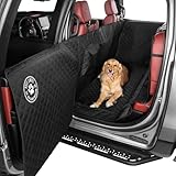 Ruff Liners XL Floor Cover with Door Protection, Black – As Seen on Shark Tank – Fits Full‑Size Crew Cab Trucks with Fold‑Up Seats, Waterproof & Machine Washable – Sturdy XL Dog Hammock for Truck