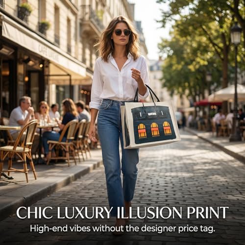 Bolso Tote de Lona Resistente de 16oz para Mujer miniatura 6