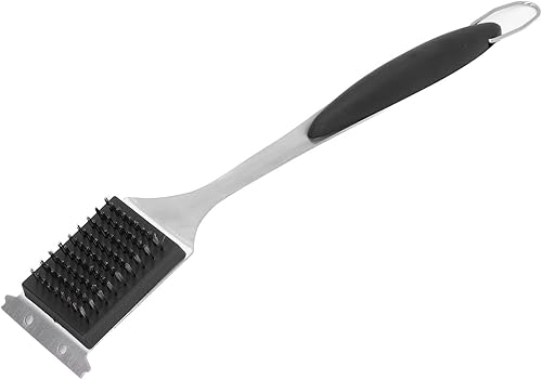 Miniatura 7 de TOPINCN Cepillo de parrilla de mango largo, raspador de acero inoxidable, herramienta de barbacoa para el hogar, raspador de cepillo de picnic