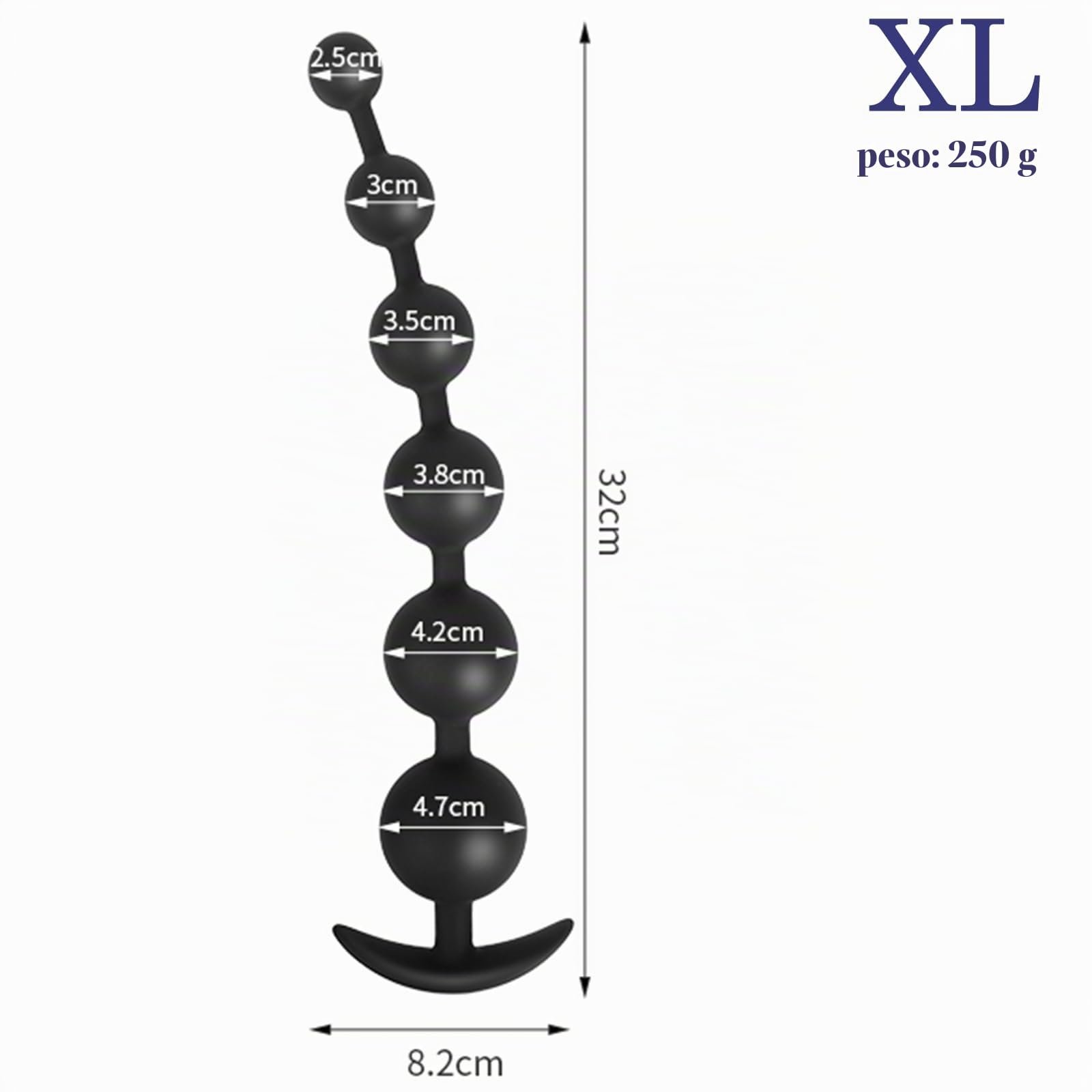 BDSMYEE Palline anali Silicone, Dilatatore Ano Buttplug Dildo Anal Plug in Donne, Butt Plug Anali Sexytoysys Anali Giocattoli, Anale-dilatatore Sex Toys Sessuali per Donna Uomini (XL)