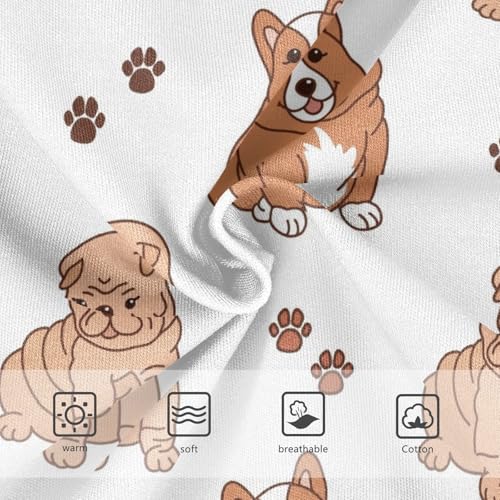 Wusikd Cute Puppies Girls' Underwear Cotton Lovely Pets Girls Briefs Soft Toddler Underwear 8T3