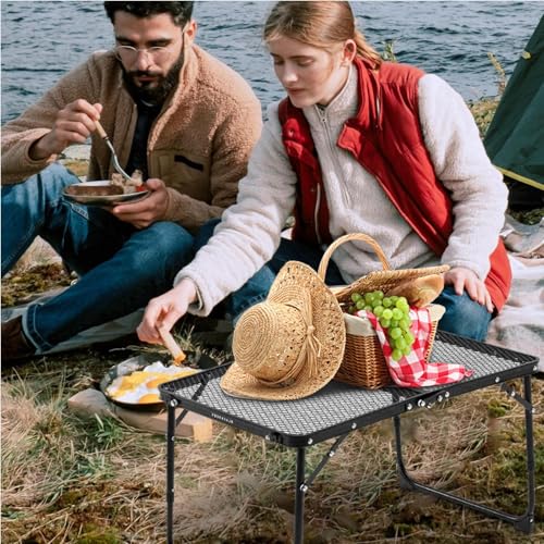 Table de grill portable de camping antidérapante pour cuisine extérieure