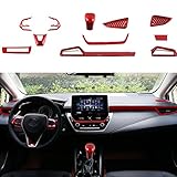 BOYUER for Toyota Corolla 2020 2021 2022 2023 2024 2025 2026,2019-2025 Corolla Hatchback11PCS ABS Interior Full Accessories Center Console Gear Box Cover Trim Decoration Stickers(Wine red)