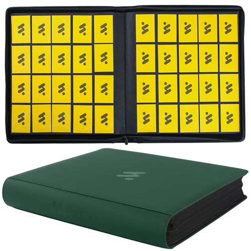 Image of Card Binder 20 Pocket,Trading Card Binder Holds up to 2000 Cards with 50 Sleeves,Zipper Card Holder Album Compatible with TCG Card /Game Cards /Sports Card