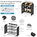 CCCEI Modular Power Tool Organizer with Charging Station. 4 Layer Wall Mount Drills Holder, Tool Battery Charger Organizer. Garage Shop Storage Utility Shelf with 10FT Power Strip, Gift for Men.