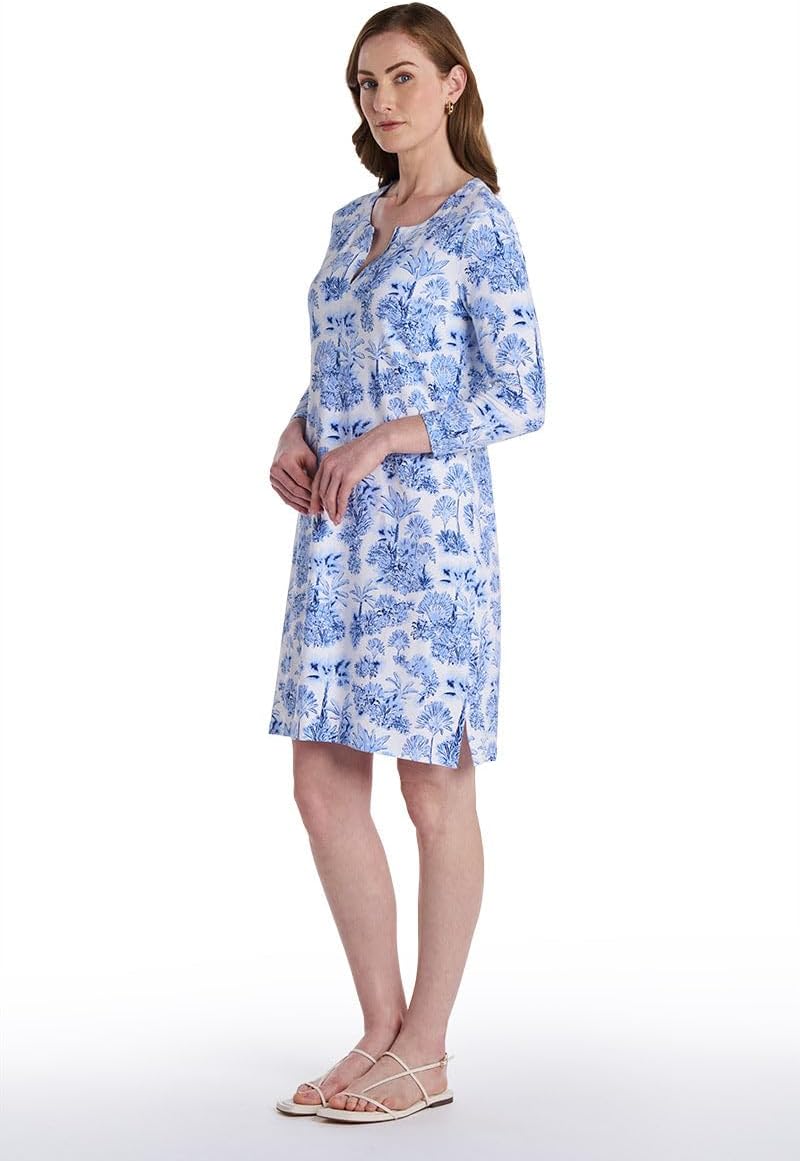 Tunic Dress with 3/4 Sleeve - UPF 50+ Sun Protection - Oceanside