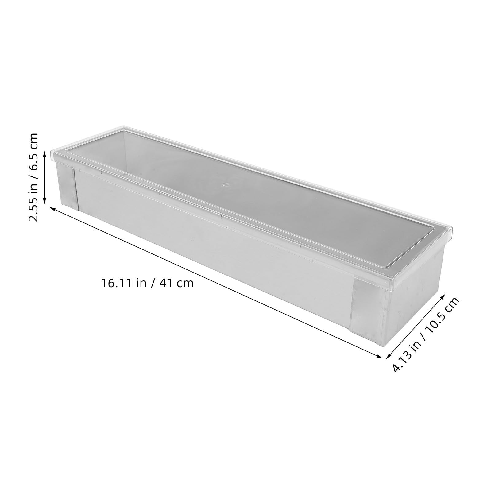 Zerodeko Molde Rectangular de Acero Inoxidable con Tapa y Antiadherente