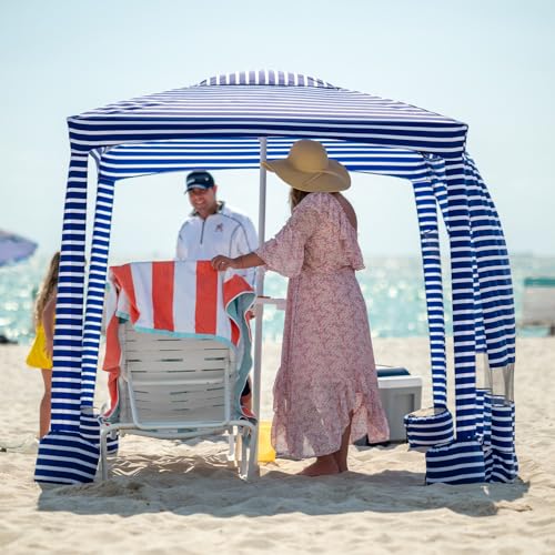 AMMSUN Beach Cabana, 6.2'×6.2' Beach Canopy, Easy Set up and Take...