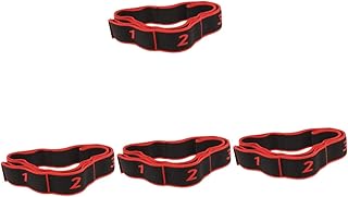 Toddmomy 4pcs yoga tension belt yoga stretch strap elastic exercise bands resistance bands for stretching yoga straps for stretching yoga bands for stretching physical Yoga elastic band