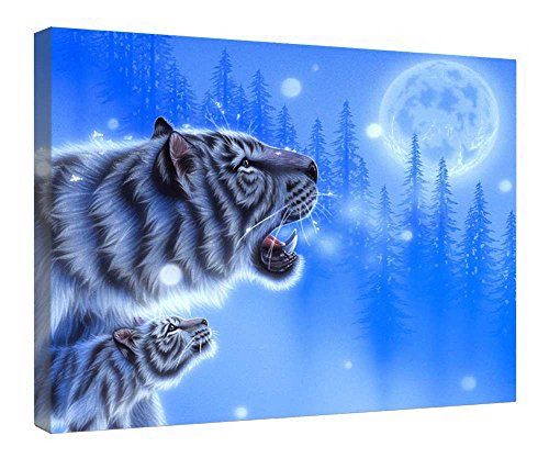 Toile Mother Boom hiver cadre bois décoration murale tableau salon 40x50
