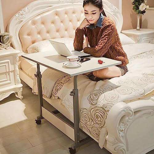 Table de lit réglable en hauteur avec roulettes et support en acier robuste - 8