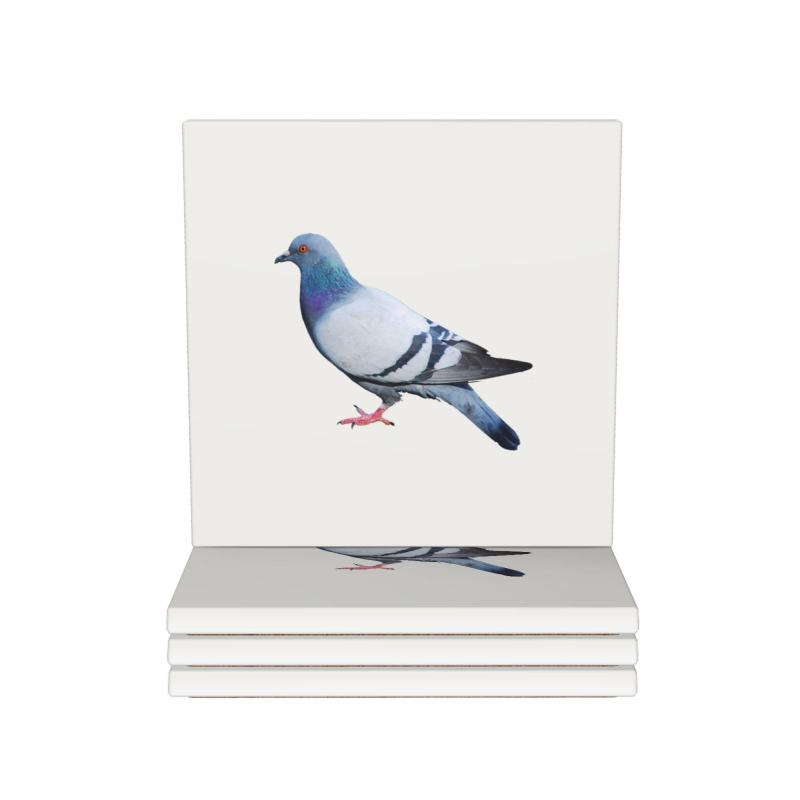 Dessous de verre pigeon en céramique : set table déco salon