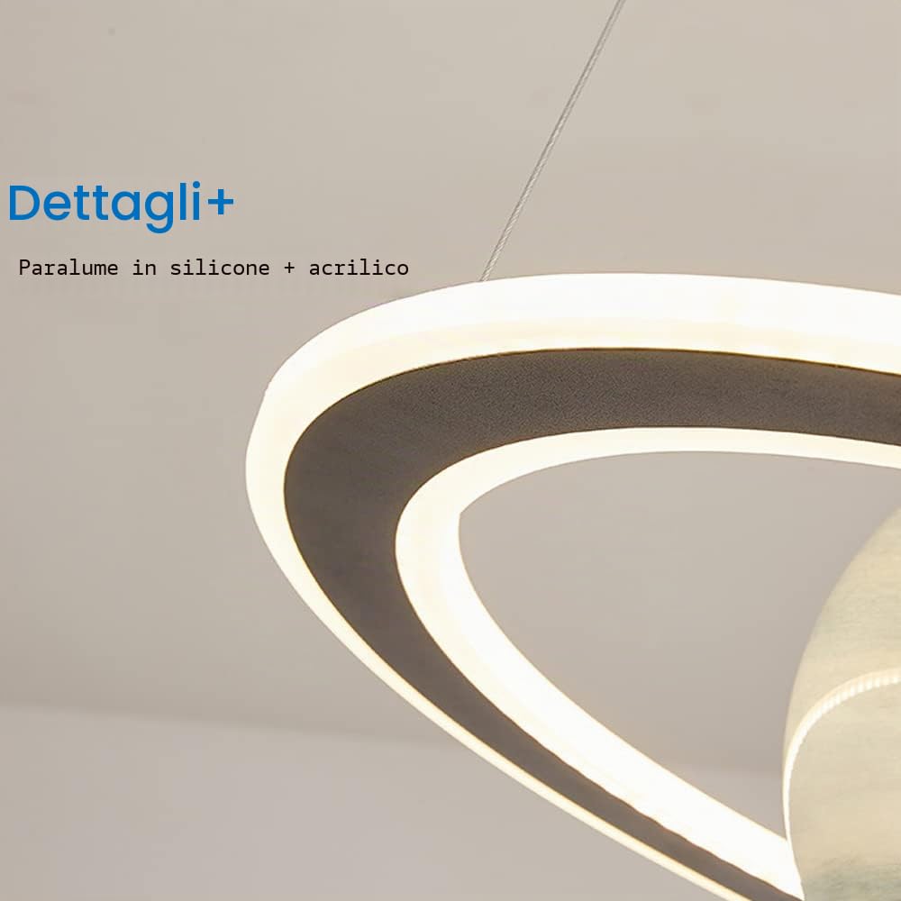 Astronauta moderna lampada a sospensione, dimmerabile creativo LED camera dei bambini pianeta lampadario a sospensione, illuminazione a soffitto vivaio, LED camera dei bambini Lam (3 colori dimmerabil