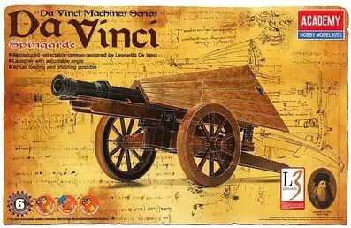Academy 18142 Da Vinci Machines Series Classic original Spingarde Plastic Model Kit