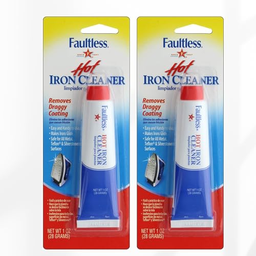ORNACH® Iron Cleaner For Burnt Iron Plate | Iron Cleaner | Iron Cleaner For Steam Iron | Iron Cleaner Stick | Iron Plate Cleaner For Steam Irons | Hot Iron Cleaner 28 G Faultless Starch (Pack of 2)