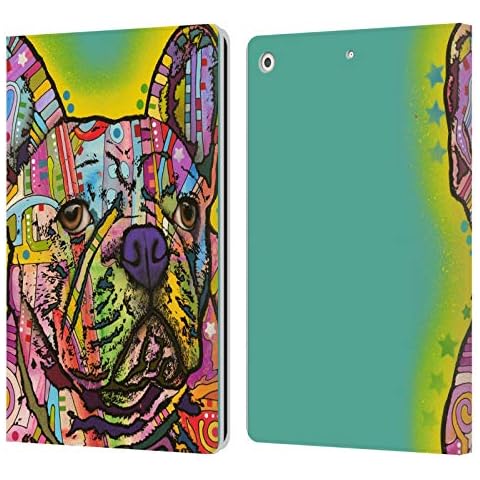 Dean Russo French Bulldog Leather Wallet Case for iPad Cover