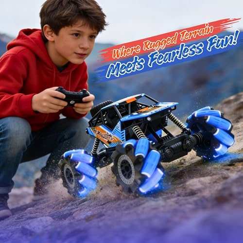 Image of Gooyo GY-015SS Rechargeable Explorer Climb Spray Monster RC Car, Power Source: in-Built Battery for Car (Included) & 2xAA Battery for Remote Controller (Not Included) (Blue)