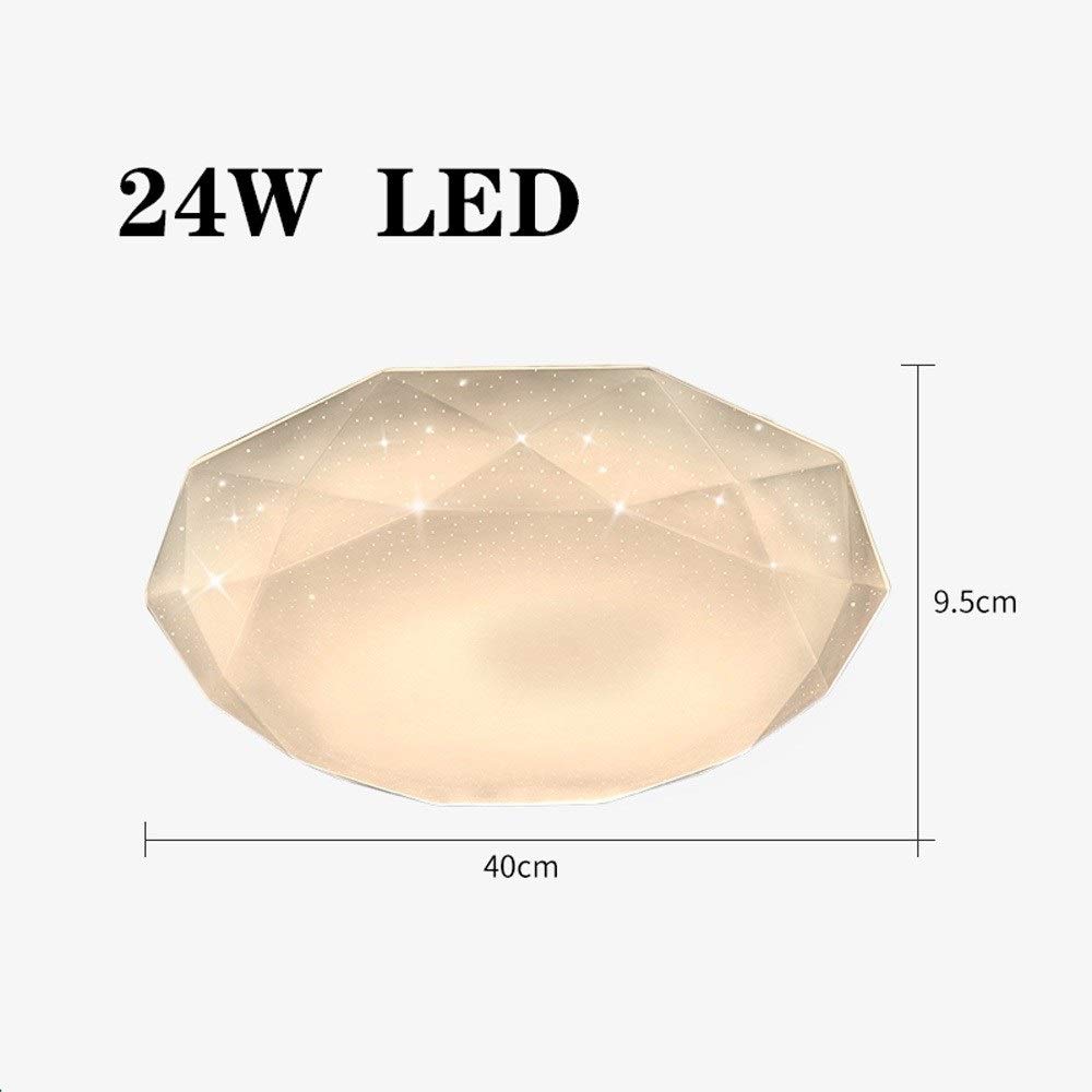 Nordic Creative Lampa sufitowa LED, oprawa IP65, efekt świetlny błyszczącej gwiazdy, 24W, naturalna biel 6000K, okrągła lampa LED o średnicy 15.7” Przedszkole, salon, pokój dziecięcy, korytarz needed