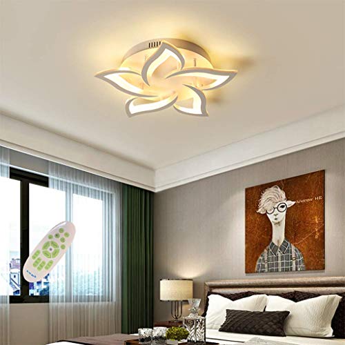 Lustre plafond LED dimmable fleur 85cm en métal et acrylique haute qualité