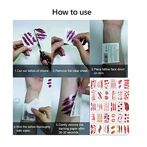 Tatuaggi Temporanei Halloween(30 Fogli), Halloween...