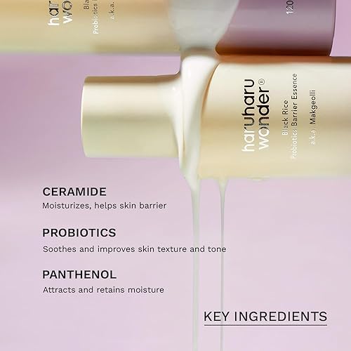 Miniatura 3 de haruharu Wonder Black Rice Probiotics Barrier Essence & Black Rice Hyaluronic Toner para pieles sensibles Set