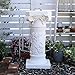 VISIBLE Decorative Roman Column Pedestal, Black Bronze, MGO Cement with Fiber, Classical Garden Pillar, Indoor Outdoor Decor (White, 27.5IN)