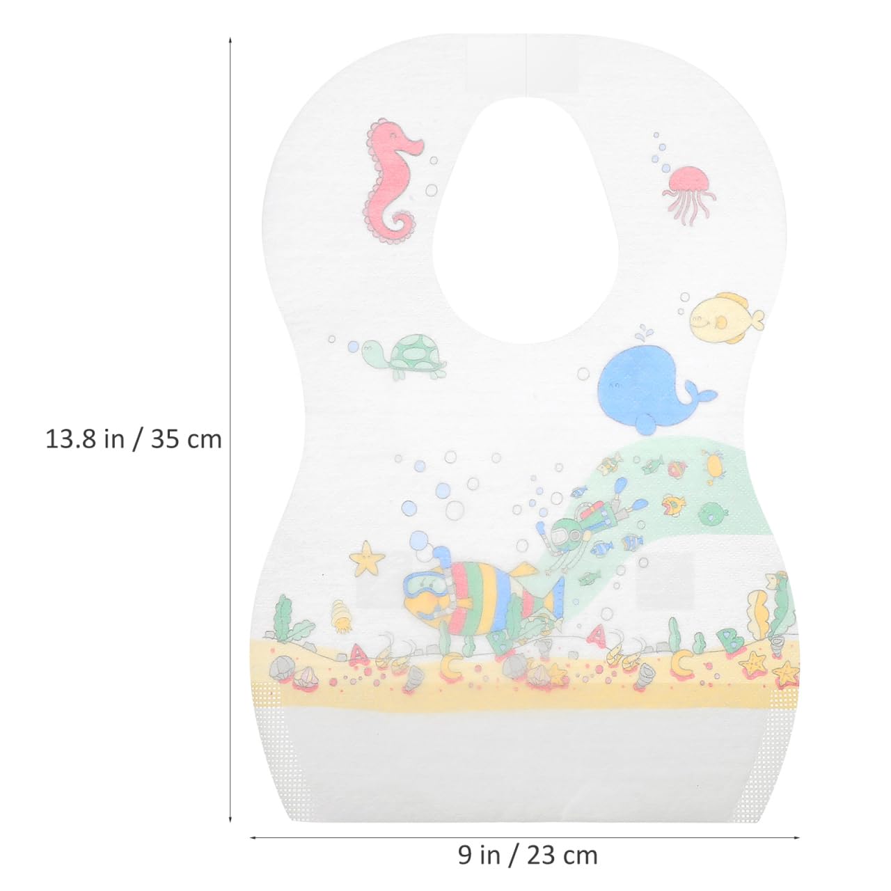BESTonZON Waterproof Feeding Bibs 40 Pack Disposable Baby Bibs for Toddlers 6-18 Months Lightweight Non-Woven Bibs with Full Coverage for Weaning and Teething Protection - Image 2