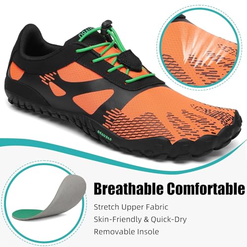 Image of SAGUARO Womens Mens Barefoot Shoes Minimalist Trail Runner Wide Toe Box Zero Drop Outdoor Cross Training Shoe