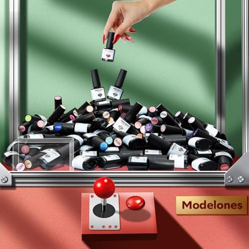 Image of modelones 40 Pcs Gel Nail Polish Set, 36 Colors Mothersday Red Nude Brown Yellow Pink White Black Gel Nail Polish Kit Purple Blue Nail Art with Base Coat& Matte Glitter Glossy Top Coat DIY LED Gift