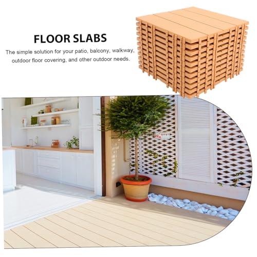 Baldosas entrelazadas impermeables decorativas para suelo exterior de patio 4