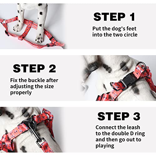Yvnicll Dog Harness & Leash Set Adjustable Heavy Duty No Pull Halter Harnesses For Extra Small Puppy Medium Large Breed Training Easy Walking Running,S #TOP5