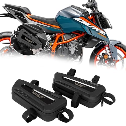 Alforjas para motocicleta Duke 390/790/200/250/890 MAORANG, juego izquierdo y derecho, impermeables, carcasa rígida triangular, capacidad 2 L miniatura 1