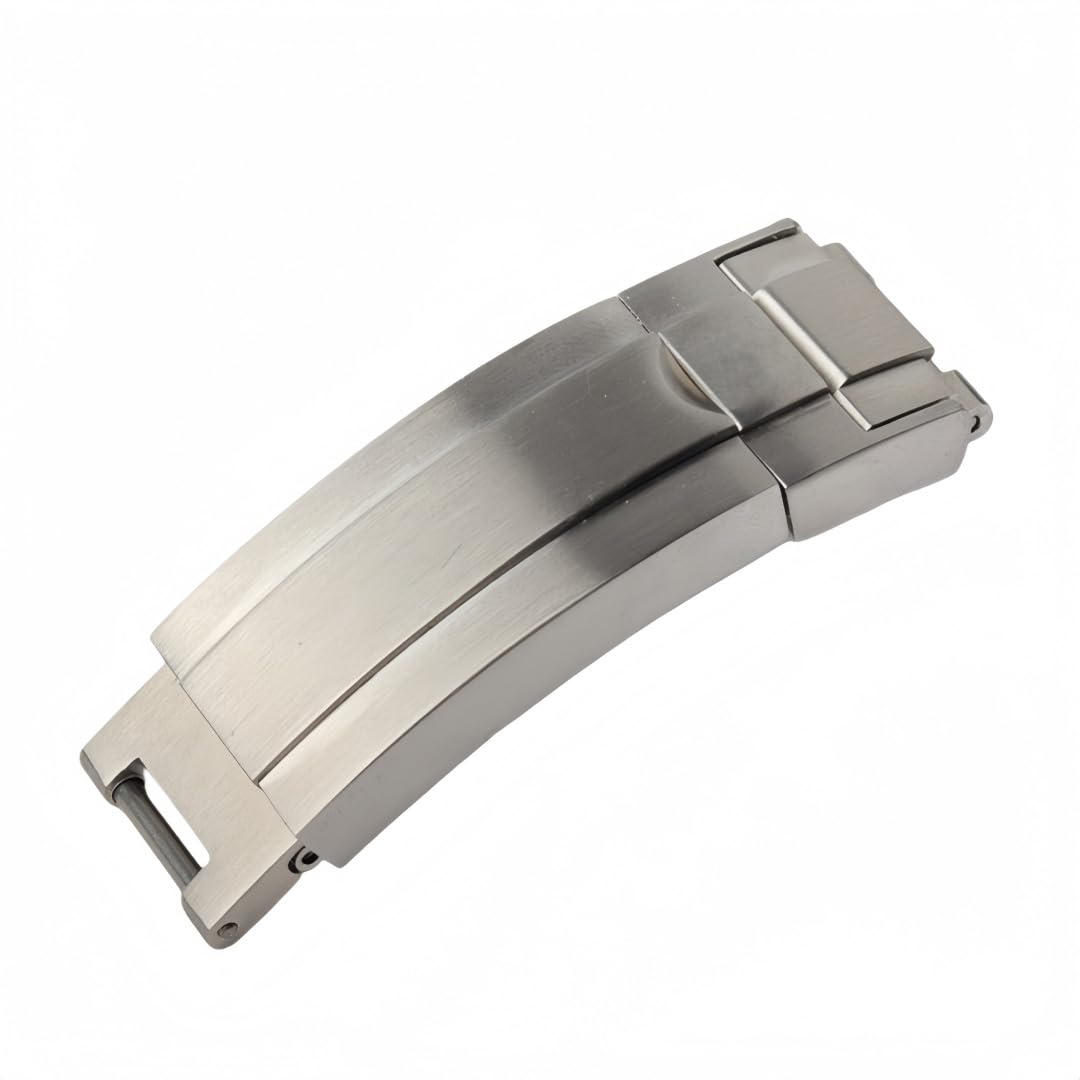 16mm Acciaio Inox Disimpegno Orologio Fibbia, Cinturino Orologio Ricambio Bloccaggio a Scorrimento Cerniera per Rolex Daytona Sub Oyster Deepsea