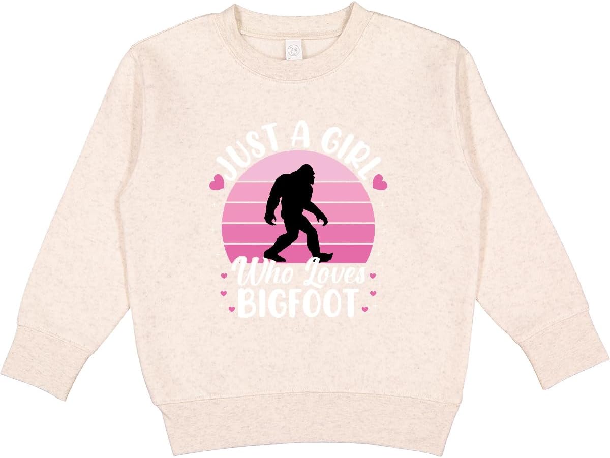inktastic Just a Girl Who Loves Bigfoot Toddler Sweatshirt