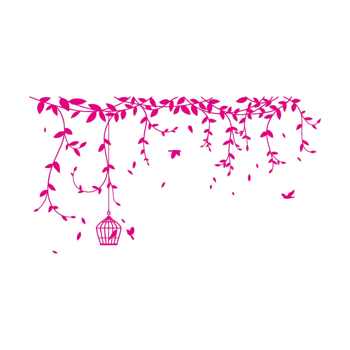 Vinyl Wall Stickers Bird's Cage Branches Natural Style 72x132.8cm Do not Damage the wall Surface Extra Large Rosered — image 1