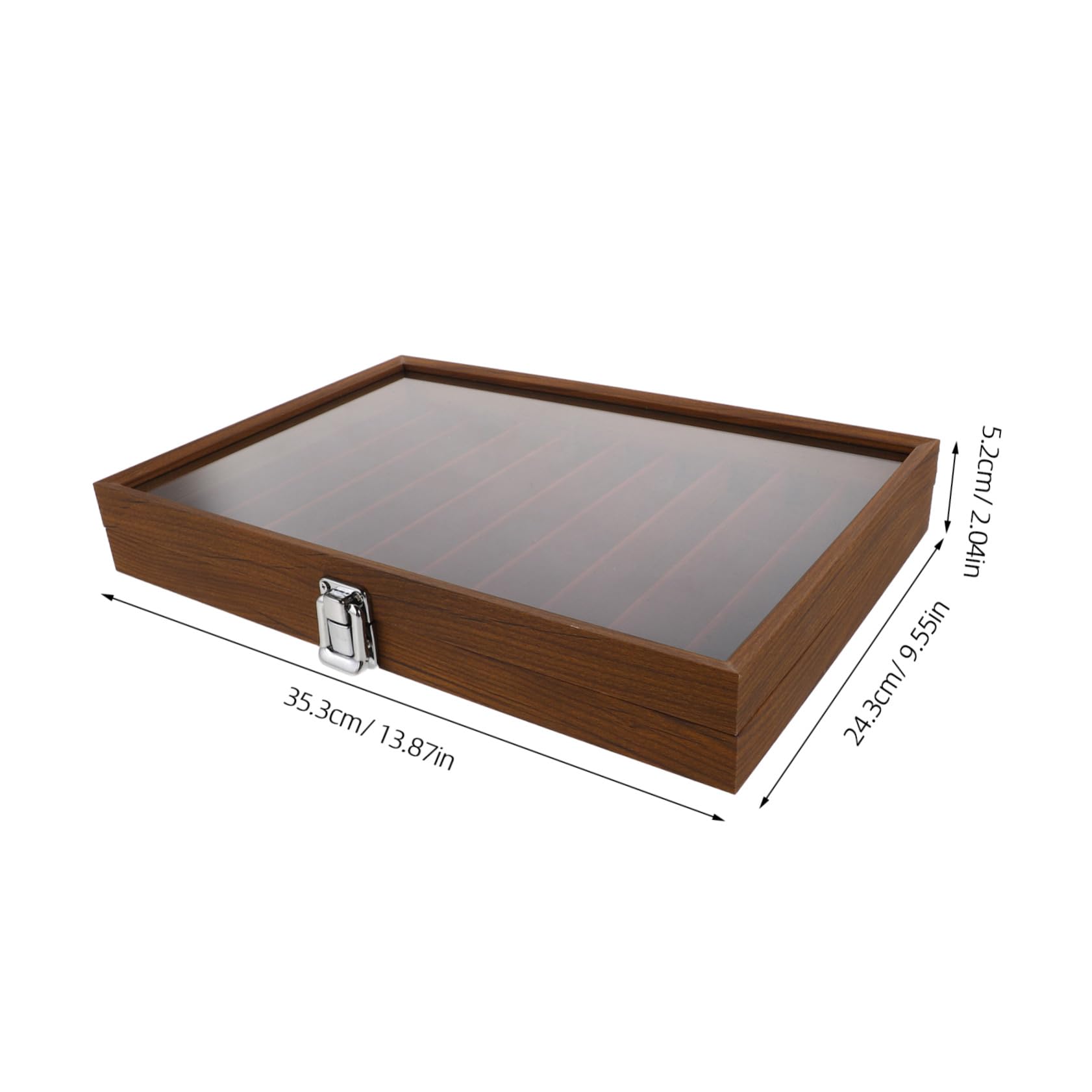 Gatuida vitrina de coleccionables Joyero contenedor de almacenamiento de joyas Dark Brown